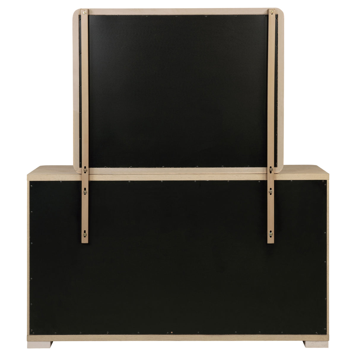 Ladera 6-drawer Bedroom Dresser Light Elm - With Mirror