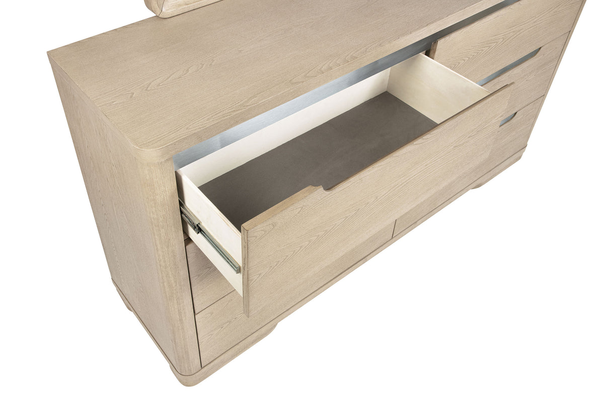 Ladera 6-drawer Bedroom Dresser Light Elm - Without Mirror