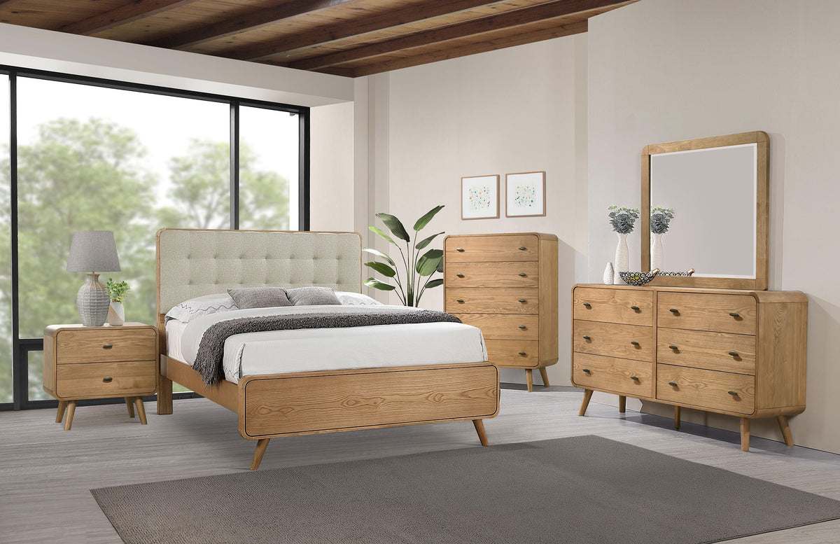 Robyn 5-piece Bedroom Set - Eastern King, Light Ash