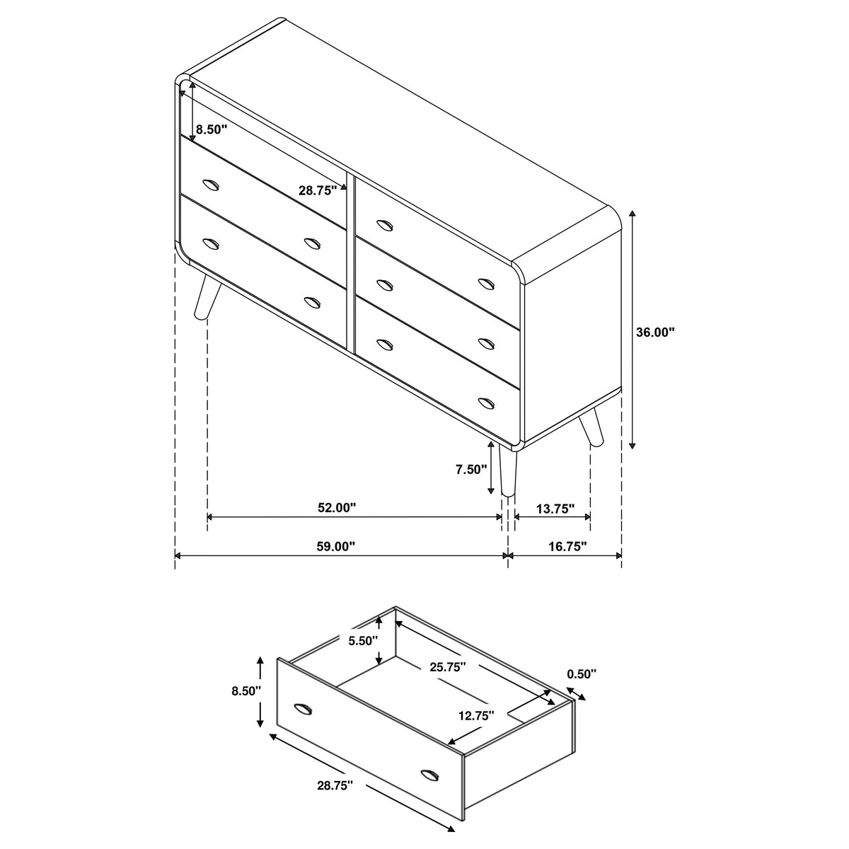 Robyn 5-piece Bedroom Set - California King, Light Ash