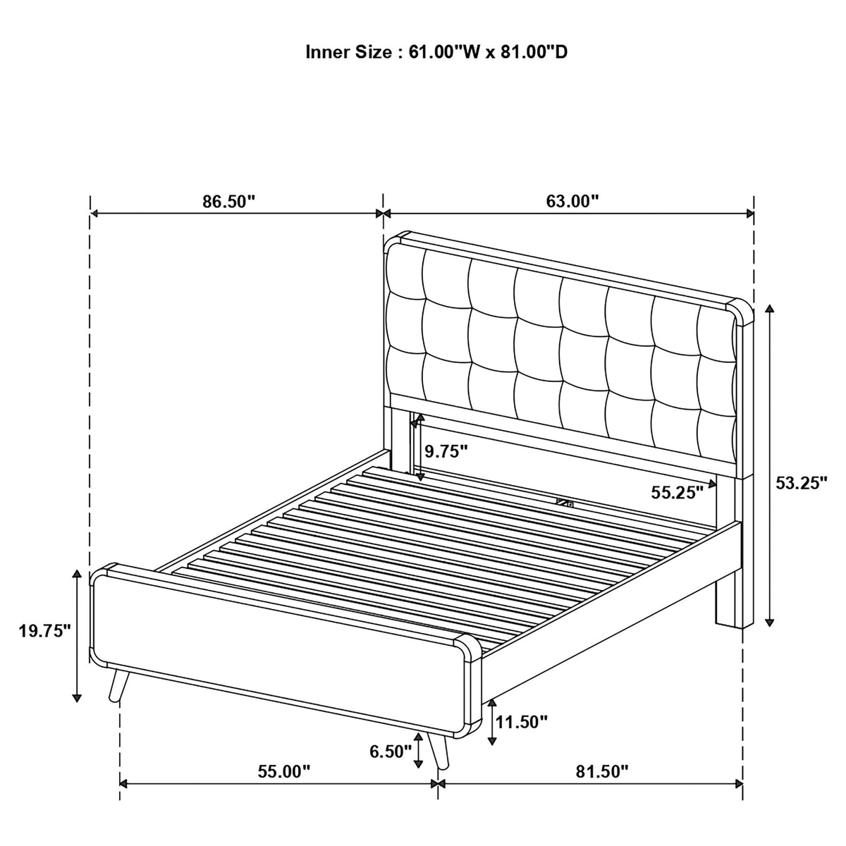Robyn 5-piece Bedroom Set - Queen, Light Ash