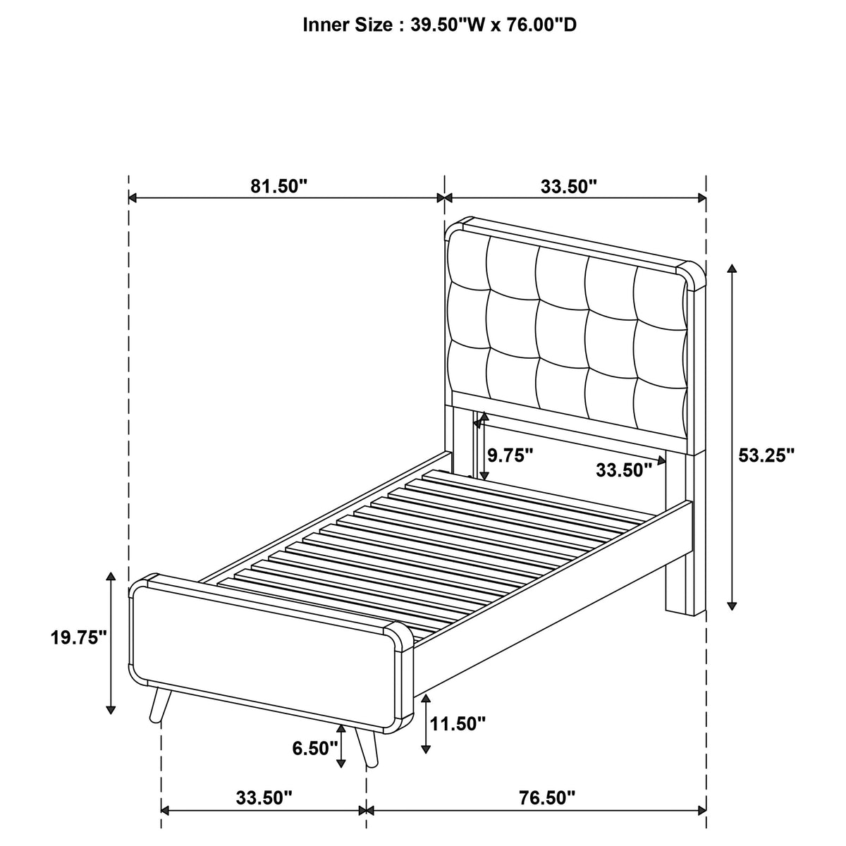 Robyn 5-piece Bedroom Set - Twin, Light Ash