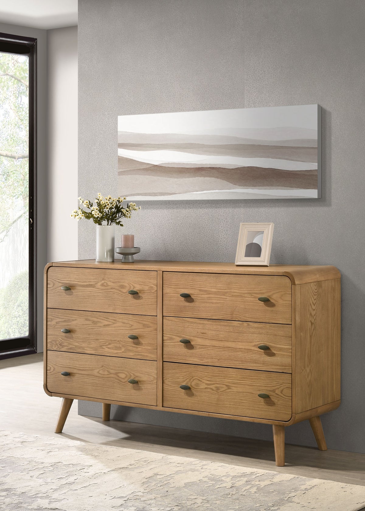 Robyn 6-drawer Dresser - Light Ash, Without Mirror