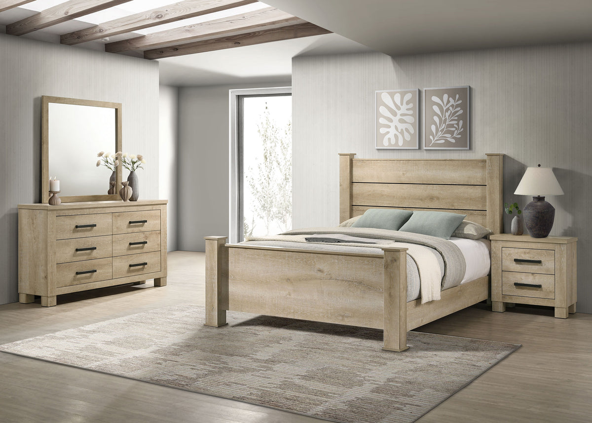 Oakglen 4-piece Bedroom Set Weathered Oak - Queen