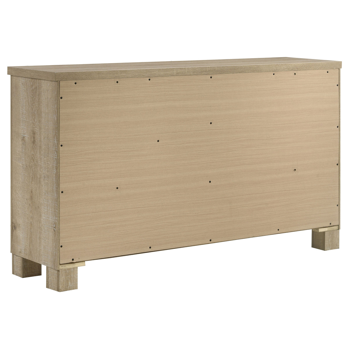 Oakglen 6-drawer Bedroom Dresser Weathered Oak - Without Mirror