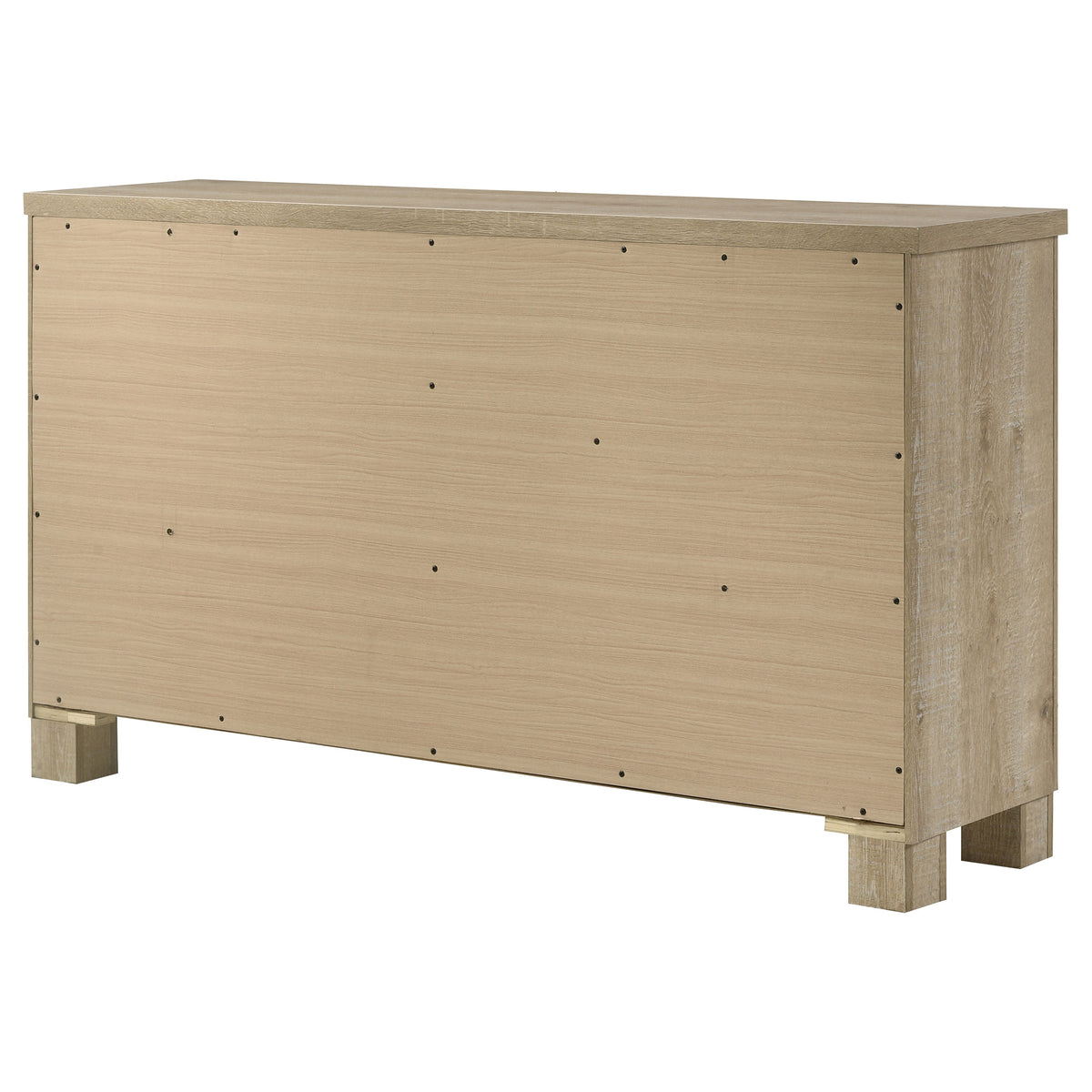Oakglen 6-drawer Bedroom Dresser Weathered Oak - Without Mirror