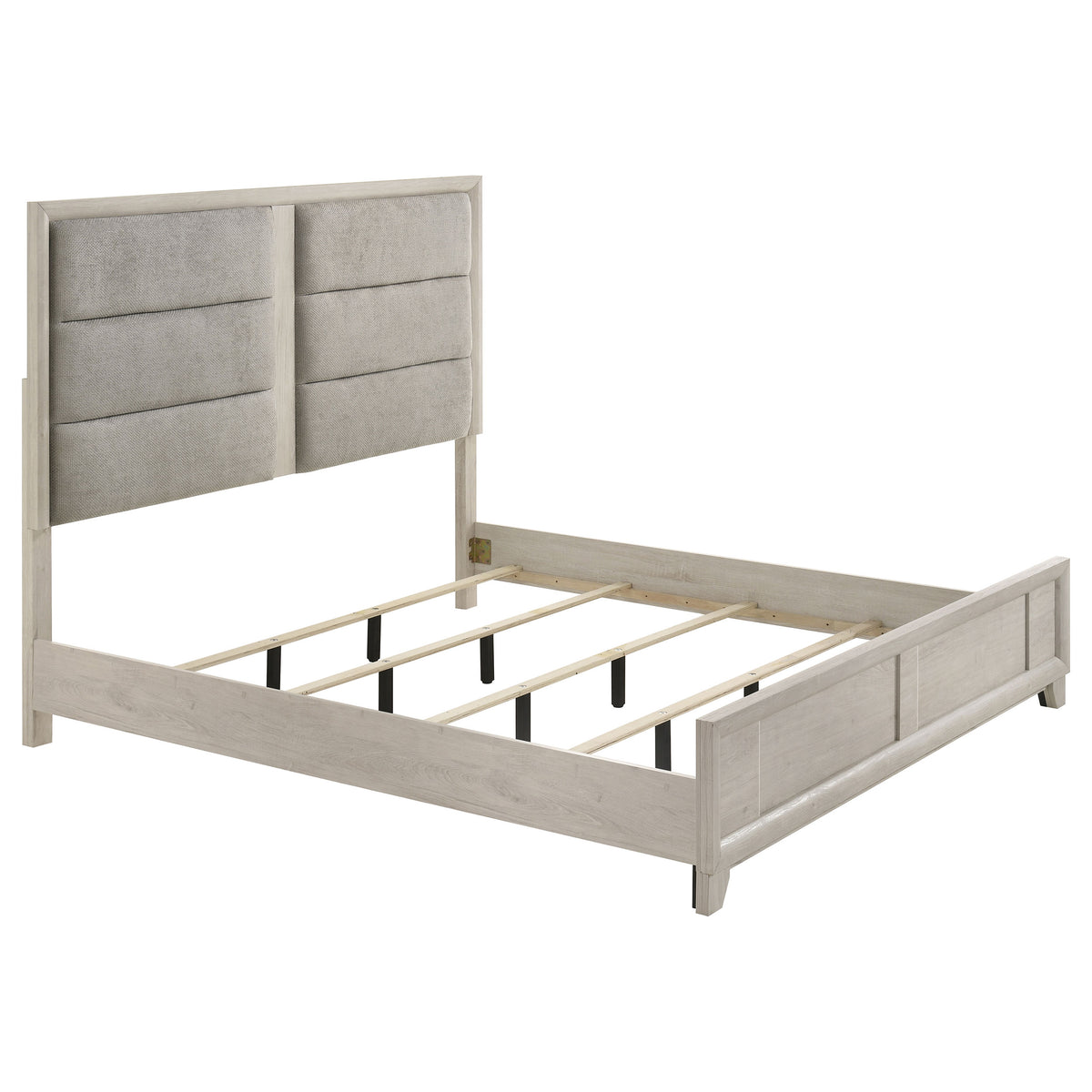 Farre 5-piece Bedroom Set - Eastern King, Washed Grey and Light Grey
