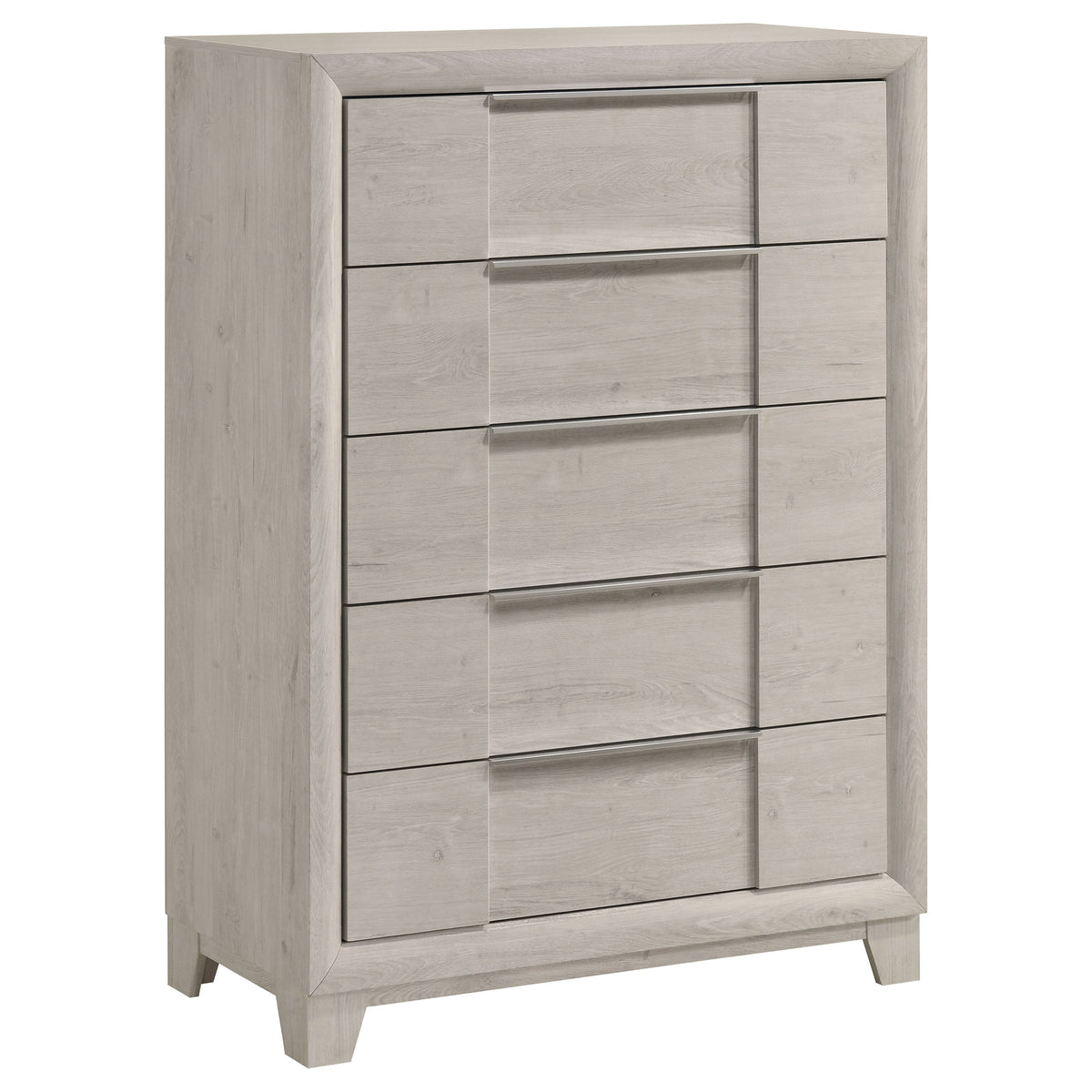 Farre 5-piece Bedroom Set - Eastern King, Washed Grey and Light Grey