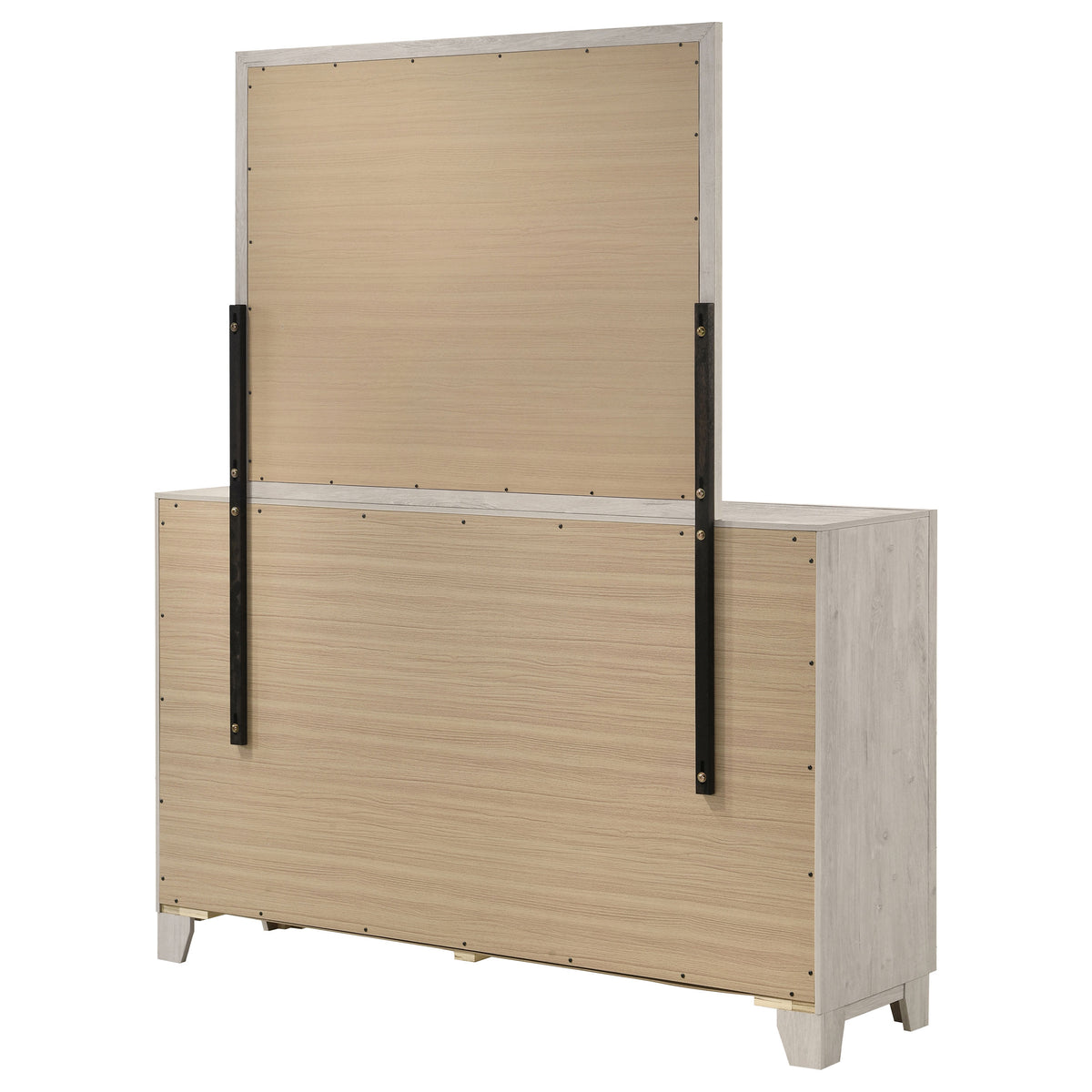 Farre 6-drawer Dresser - Washed Grey, With Mirror