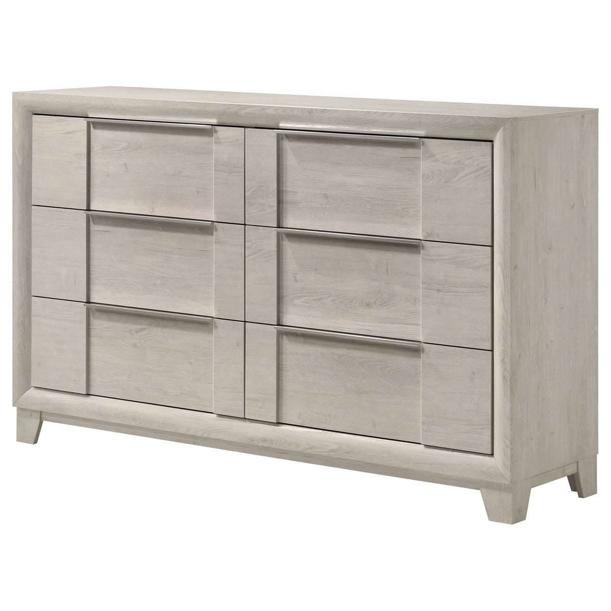 Farre 6-drawer Dresser - Washed Grey, Without Mirror