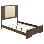 Etienne Velvet Upholstered Panel Bed Walnut - Full