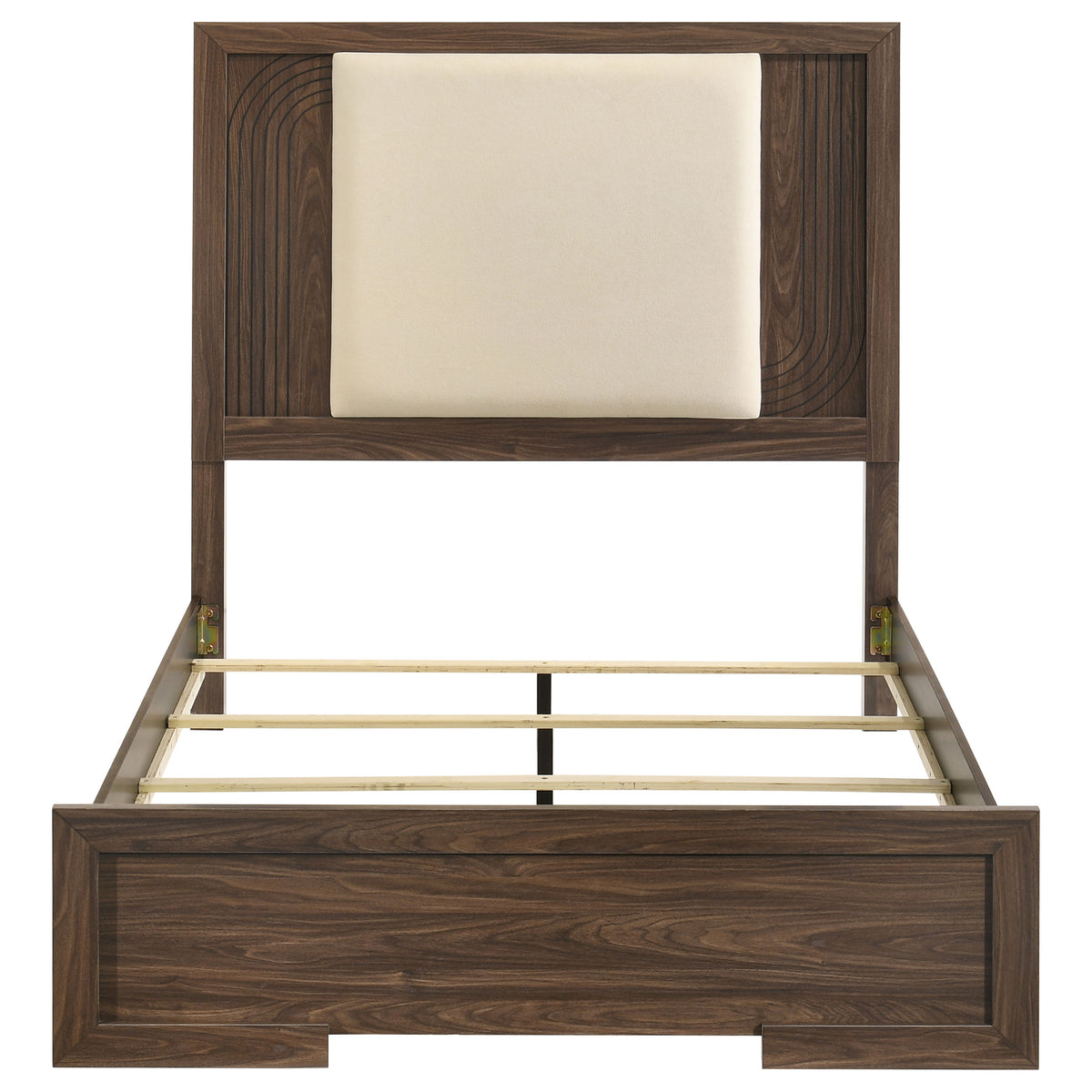 Etienne Velvet Upholstered Panel Bed Walnut - Full