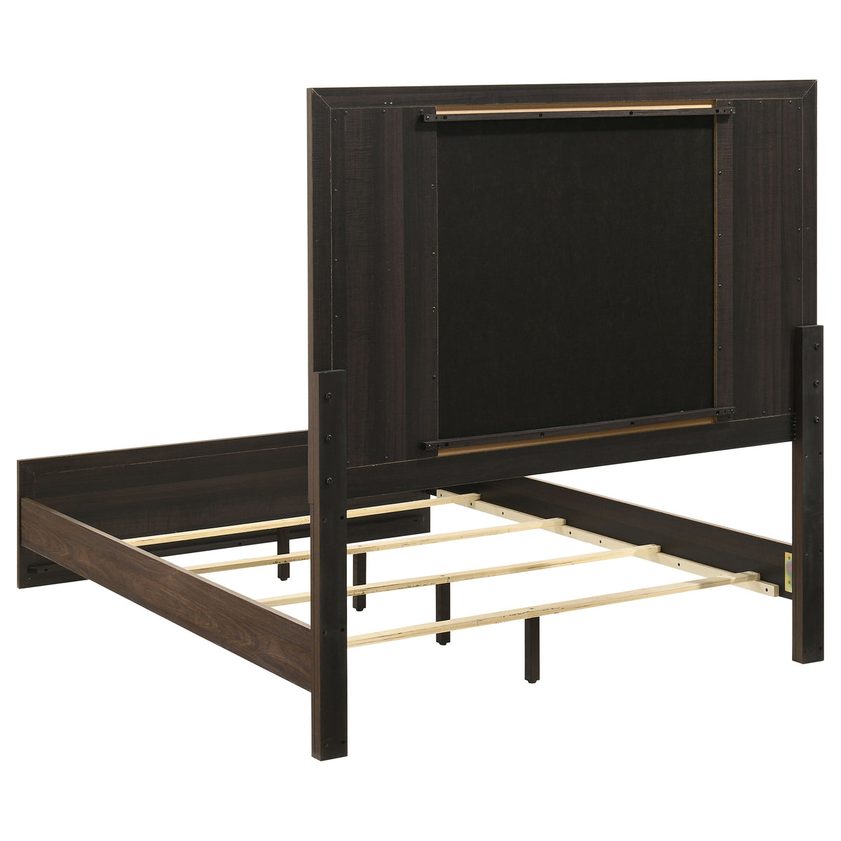 Etienne Velvet Upholstered Panel Bed Walnut - Full