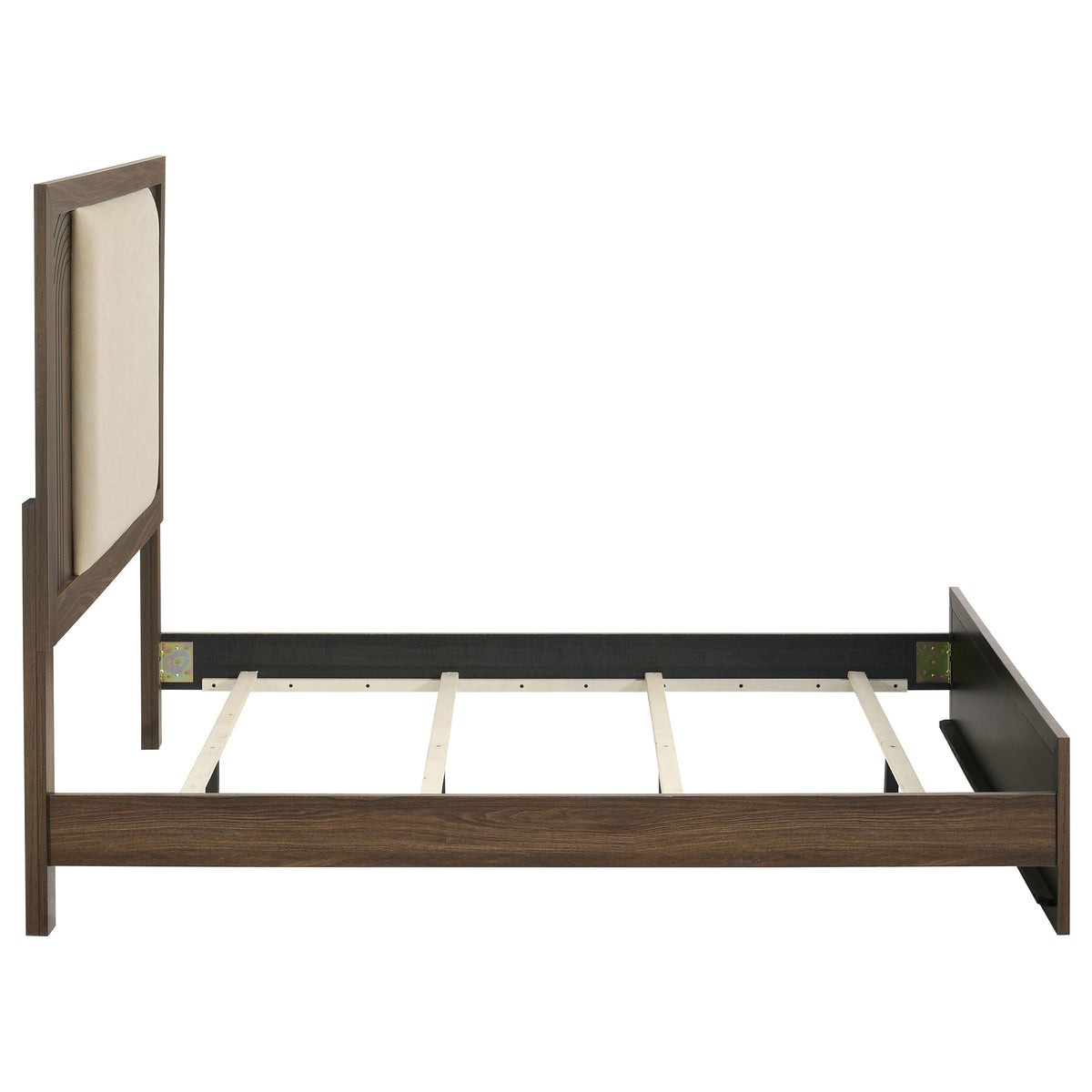 Etienne Velvet Upholstered Panel Bed Walnut - Full