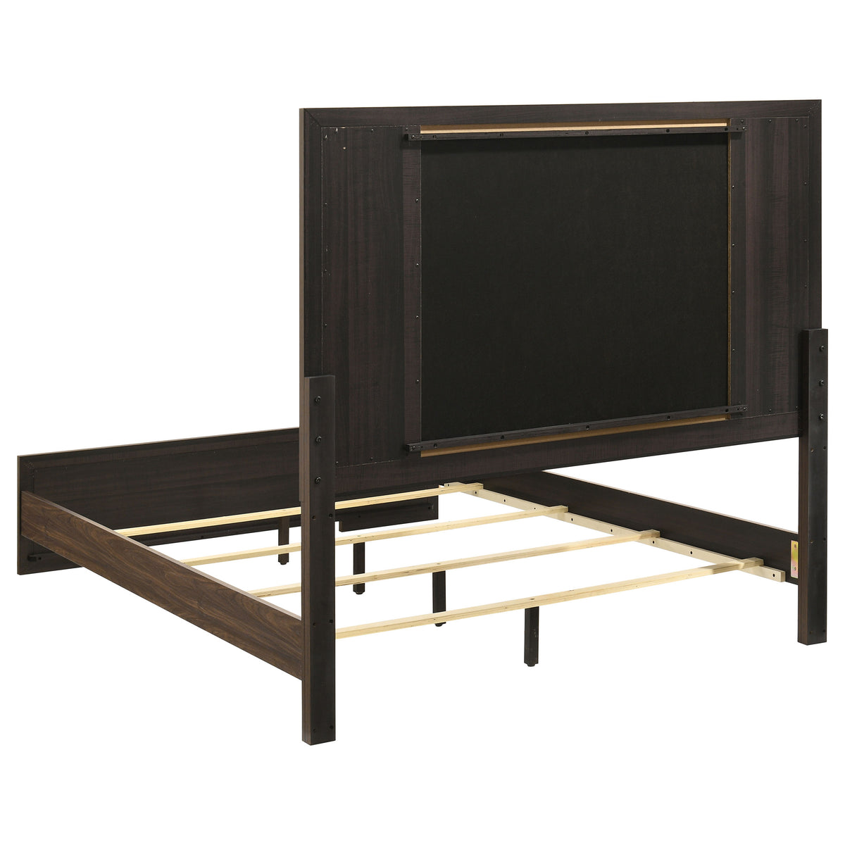 Etienne Velvet Upholstered Panel Bed Walnut - Queen