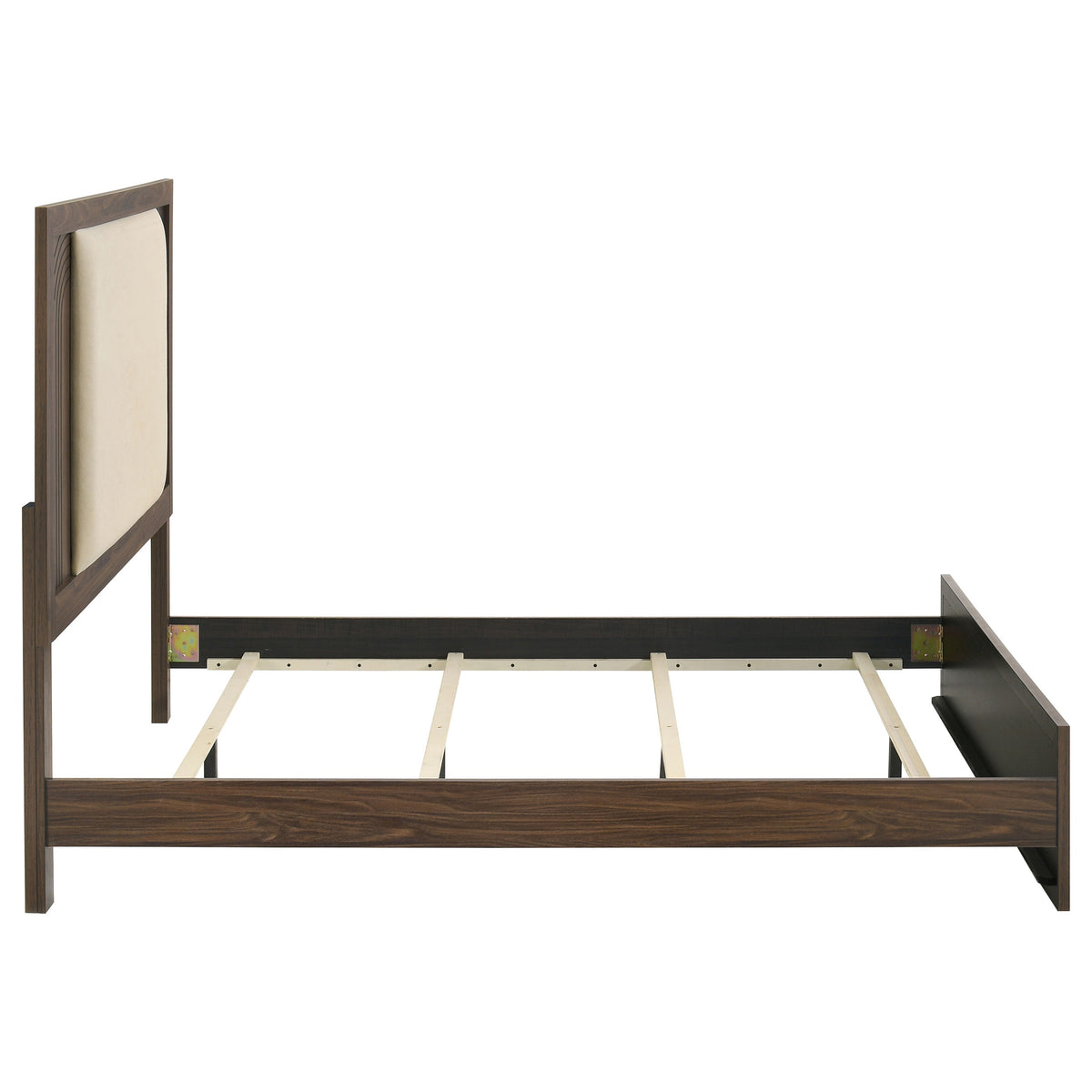 Etienne Velvet Upholstered Panel Bed Walnut - Queen