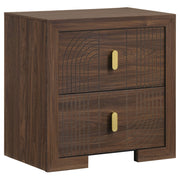 Etienne 2-drawer Nightstand Bedside Table Walnut
