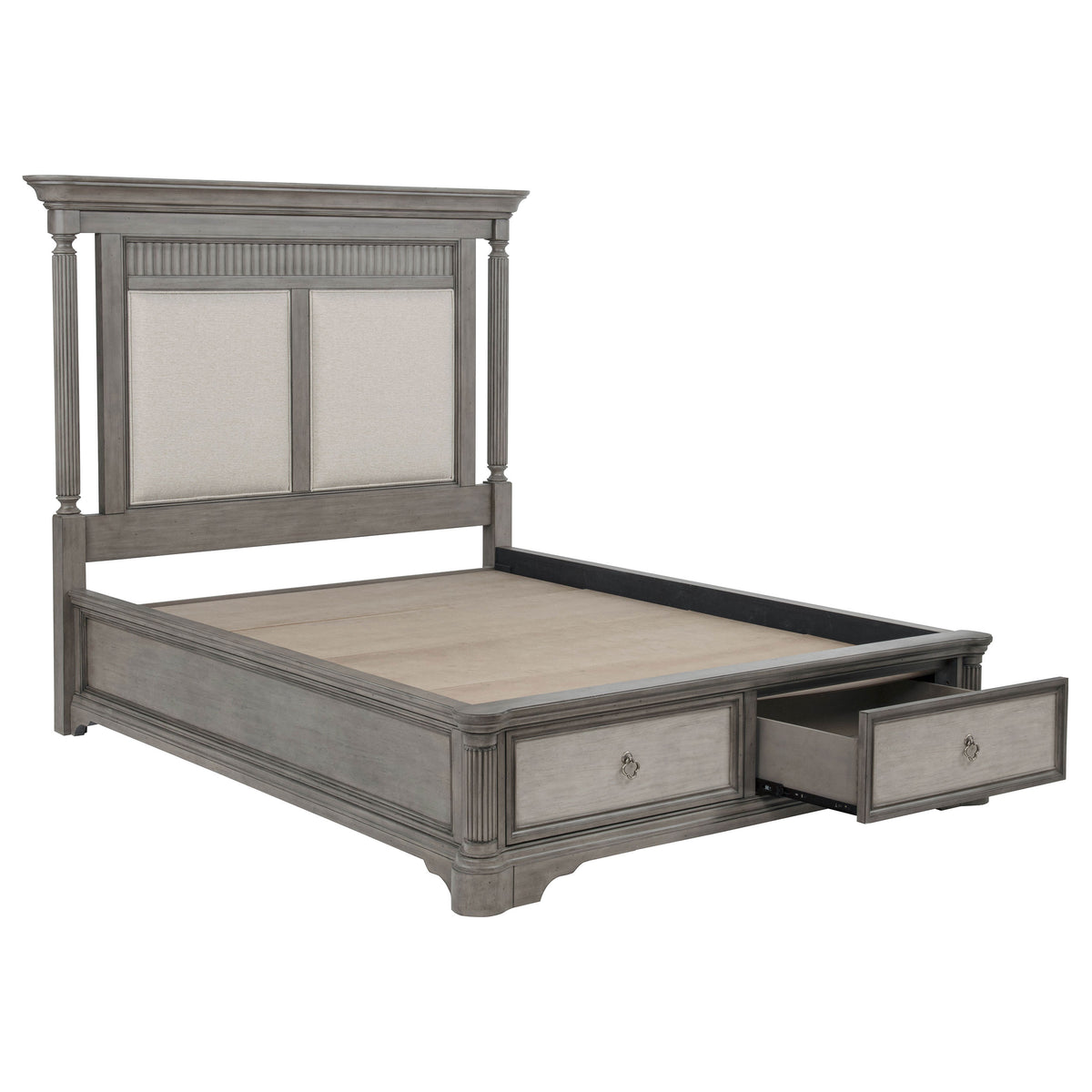 Cresswell 4-piece Storage Bedroom Set Weathered Taupe - California King