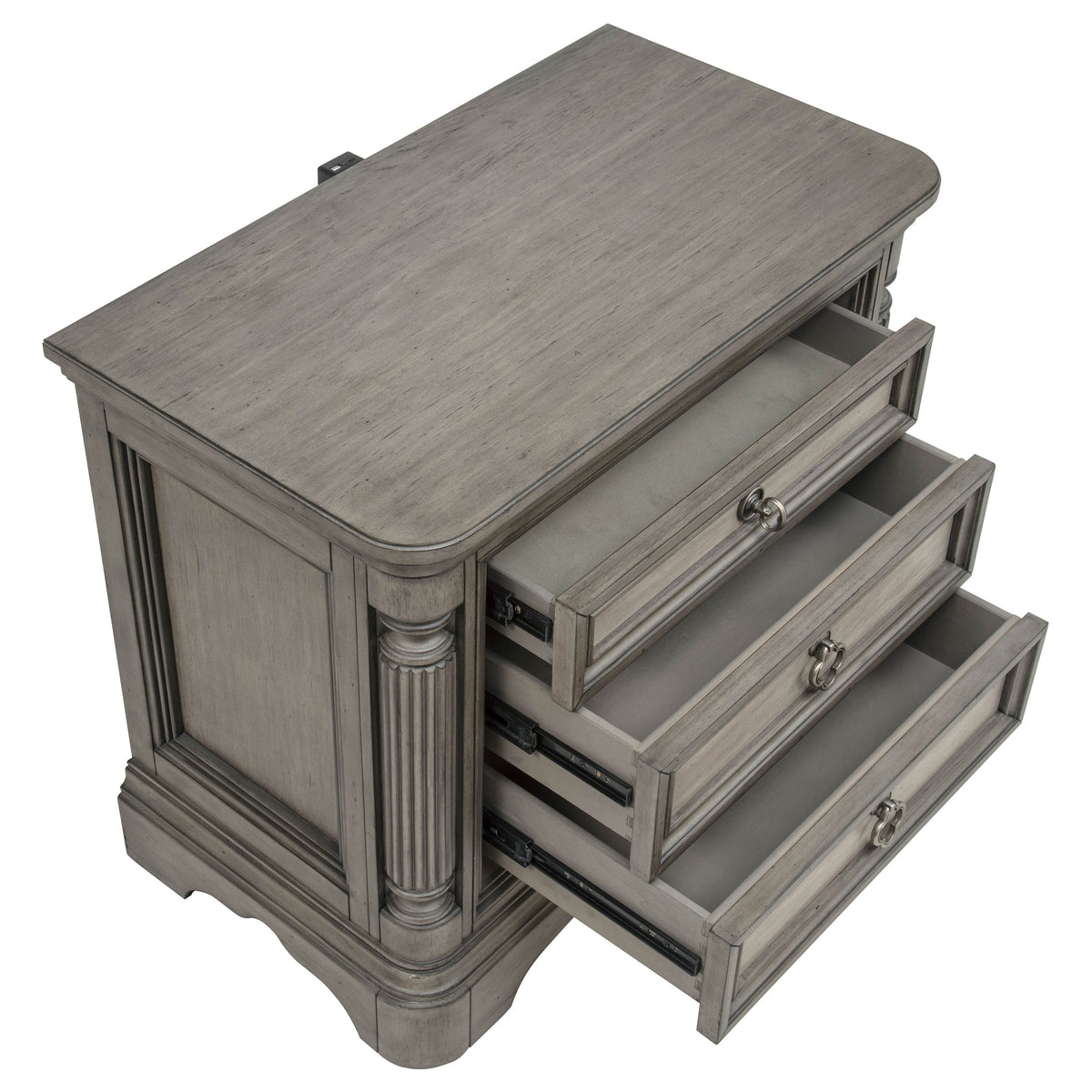 Cresswell 4-piece Storage Bedroom Set Weathered Taupe - Queen
