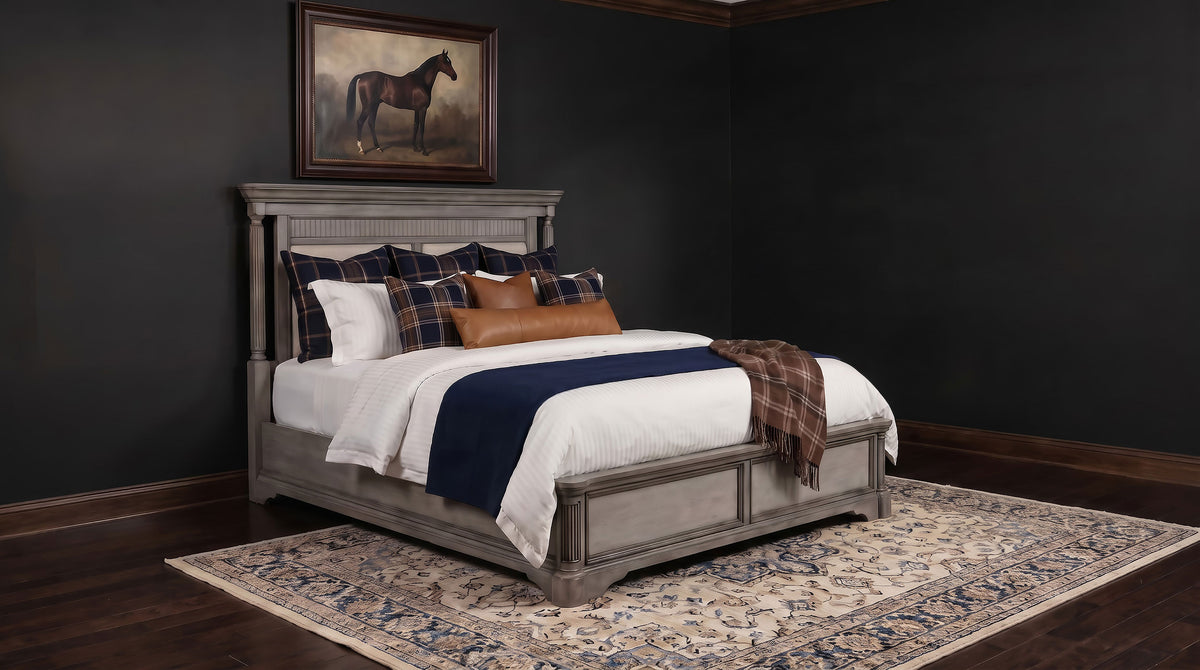 Cresswell Upholstered Panel Bed Weathered Taupe - California King