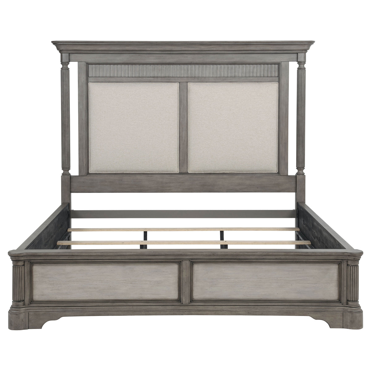 Cresswell Upholstered Panel Bed Weathered Taupe - California King