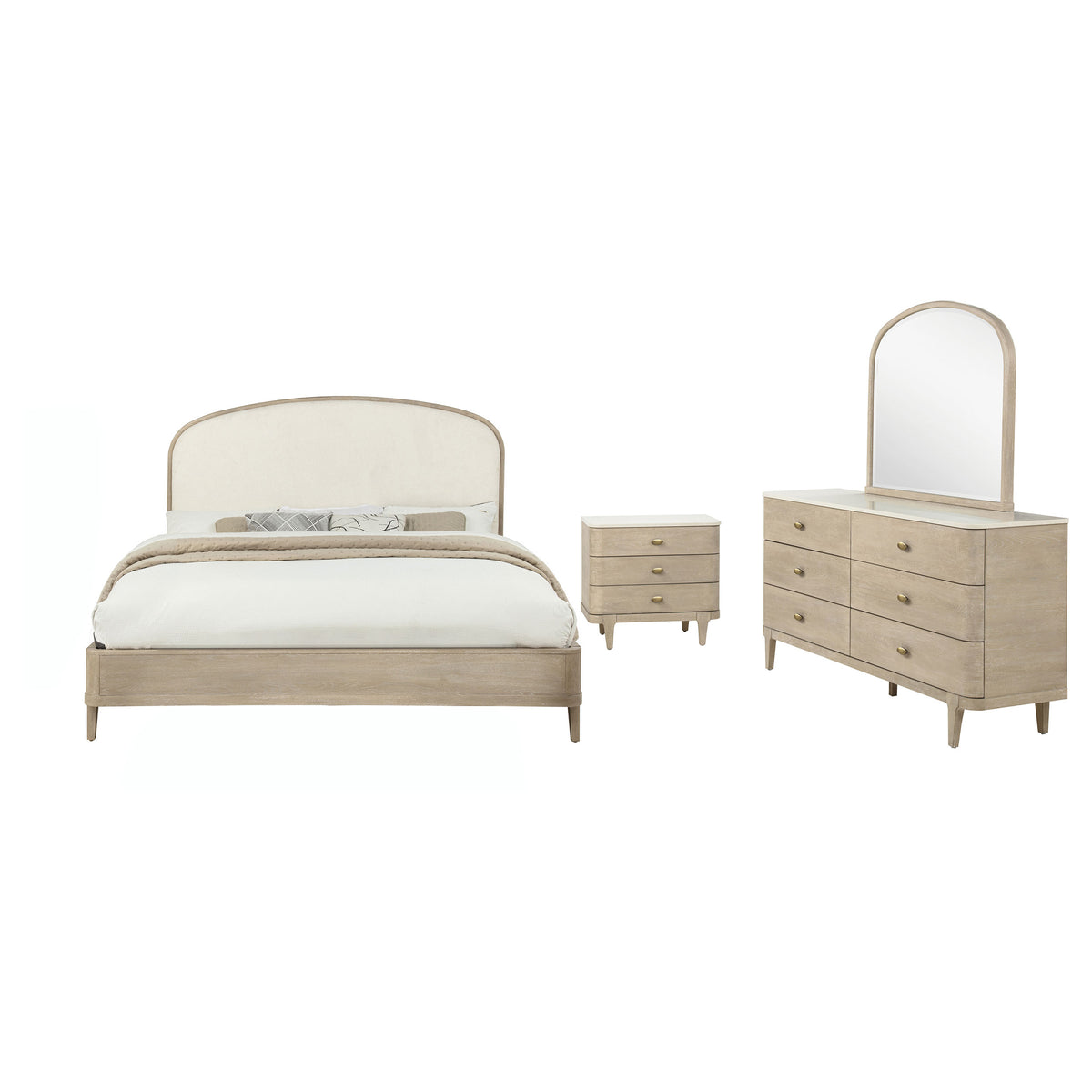 Lucaire 4-piece Bedroom Set Sandstone - Eastern King