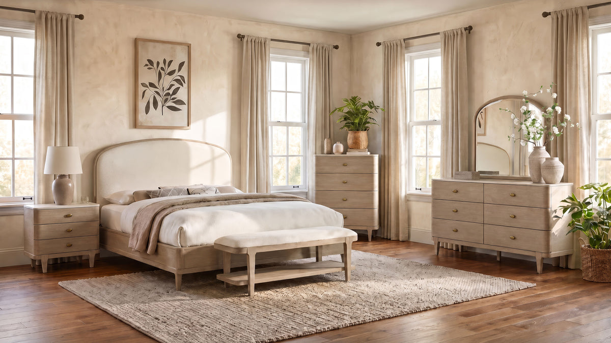 Lucaire 5-piece Bedroom Set Sandstone - Eastern King