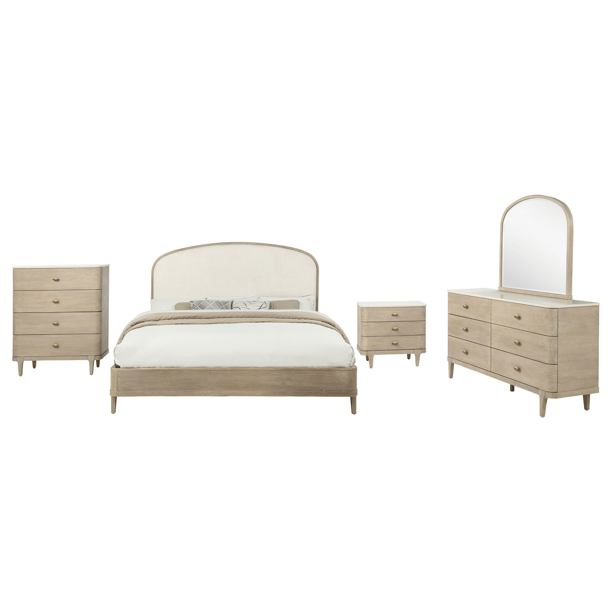 Lucaire 5-piece Bedroom Set Sandstone - Eastern King
