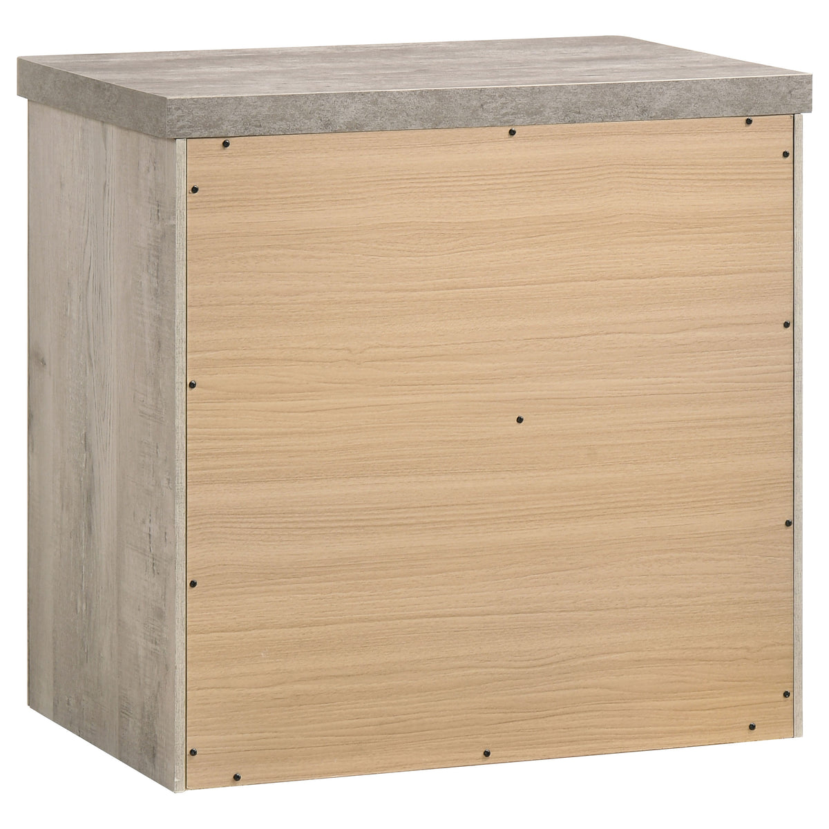 Nevado Farmhouse 2-Drawer Nightstand Grey and Weathered Taupe