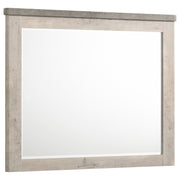 Nevado Farmhouse Beveled Dresser Mirror Grey and Weathered Taupe