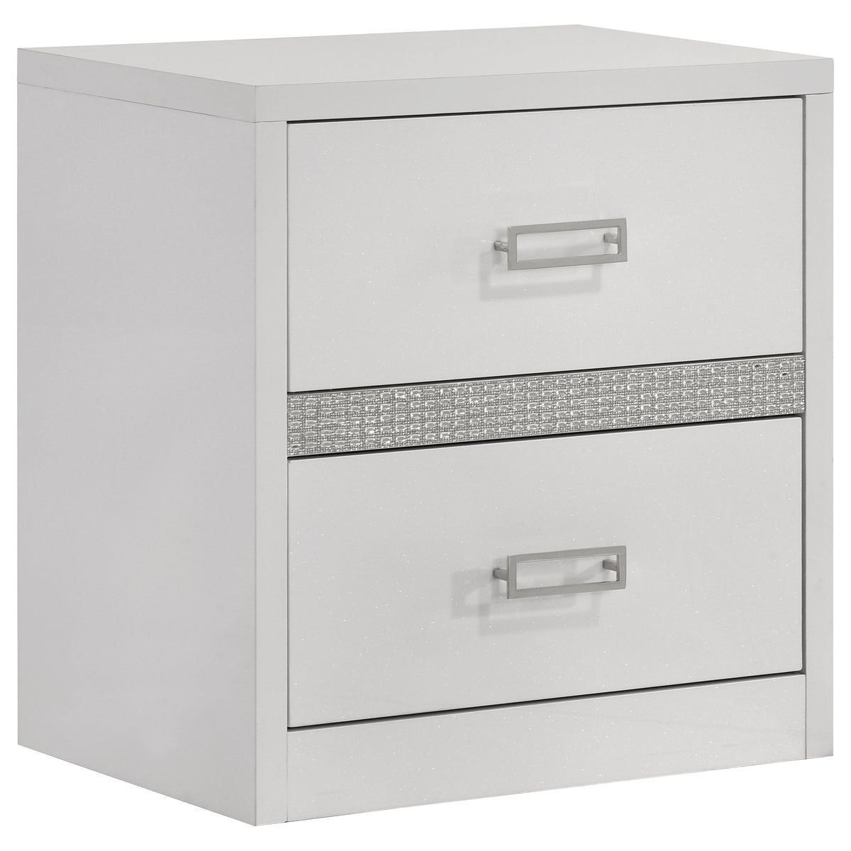 Viana 5-Piece Touch-Control LED Bedroom Set White High Gloss - Queen