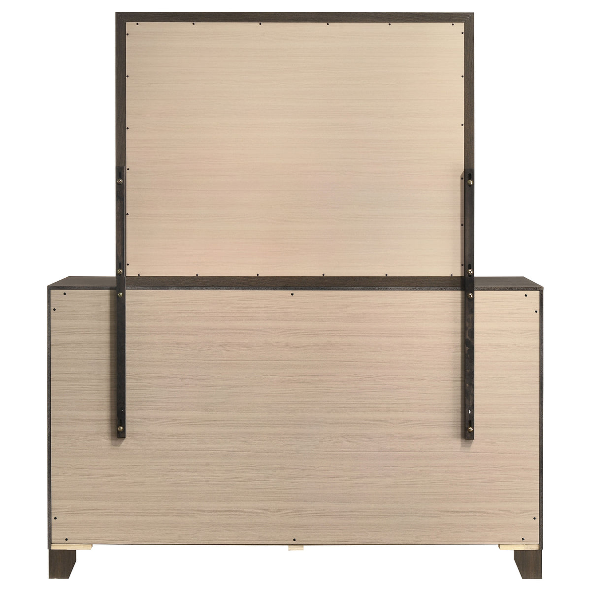 Farre 6-drawer Dresser - Dark Brown, With Mirror