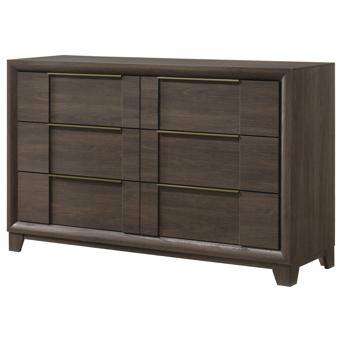 Farre 6-drawer Dresser - Dark Brown, Without Mirror