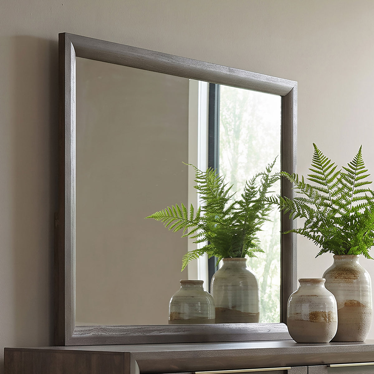 Farre Dresser Mirror - Dark Brown