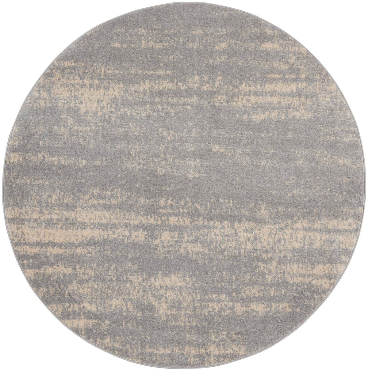 Nourison Essentials NRE03 Grey Beige Rug - Round