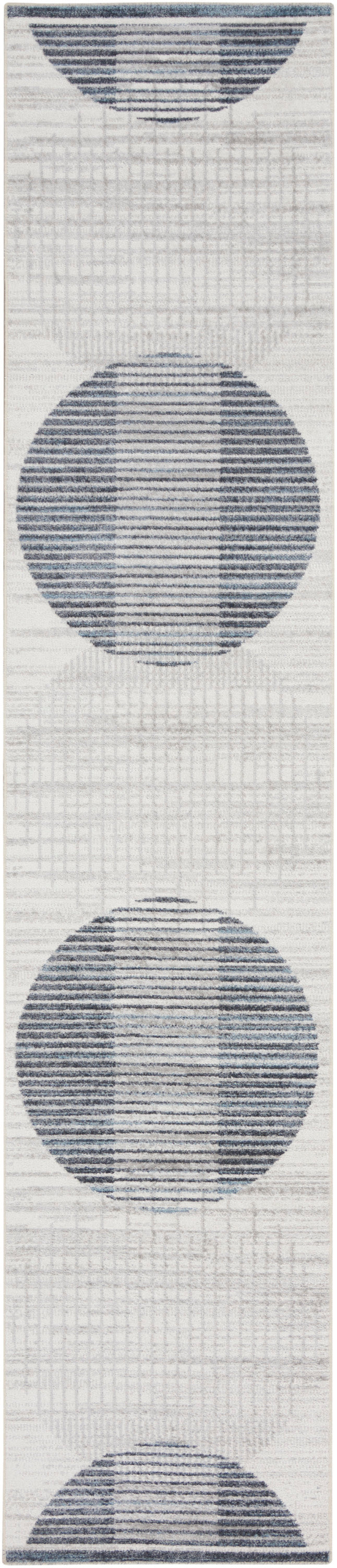 Astra Machine Washable ASW03 Ivory Blue Rug - Runner