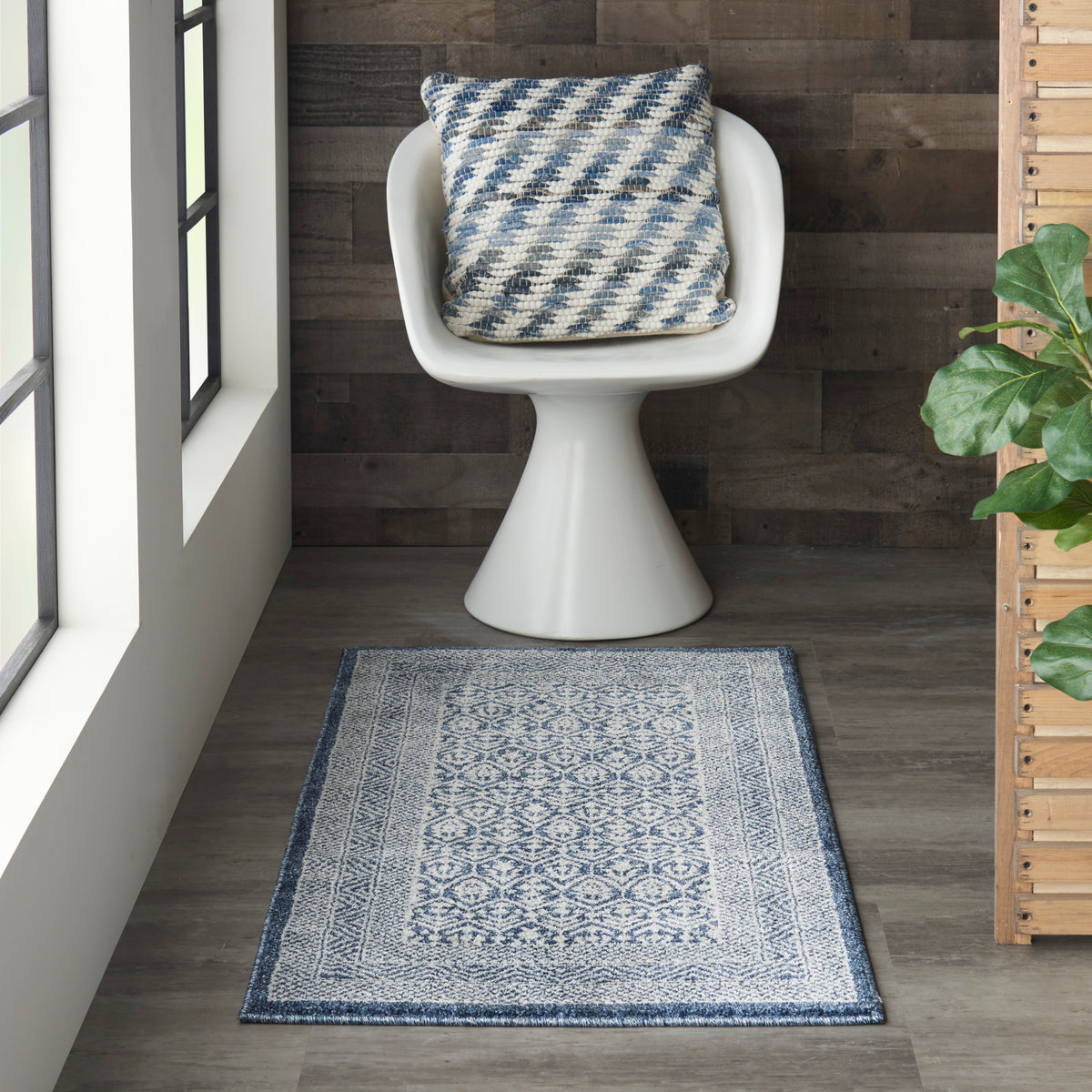 Palermo PMR01 Blue Grey Rug - room scene