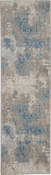 Karma KRM07 Ivory Light Blue Rug - Runner