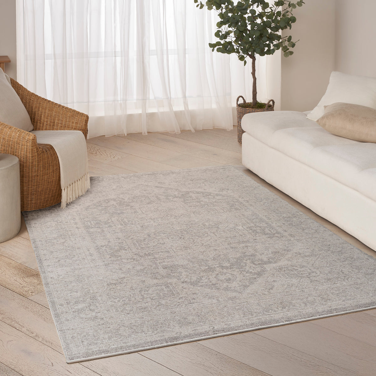 Pure Shades SAD02 Grey Rug - room scene