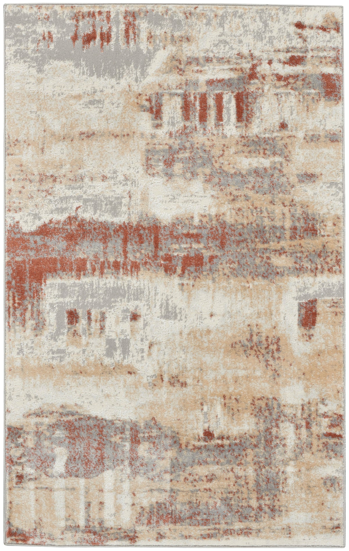 CK005 Enchanting ECH02 Grey Rust Rug - Rectangle