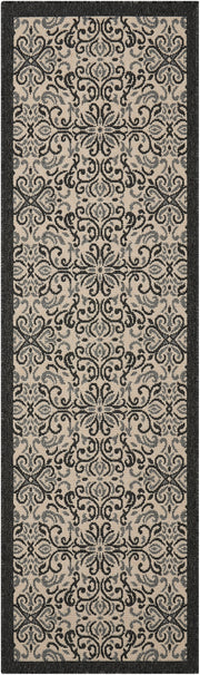 Caribbean CRB12 Ivory Charcoal Rug - Runner