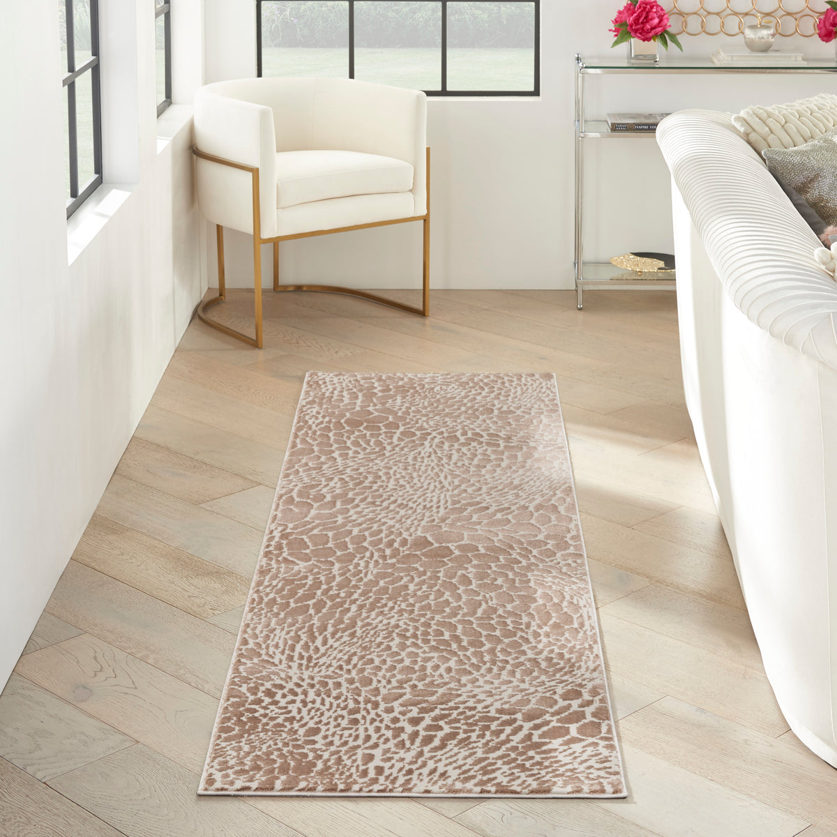 Desire DSR08 Camel Silver Rug - room scene