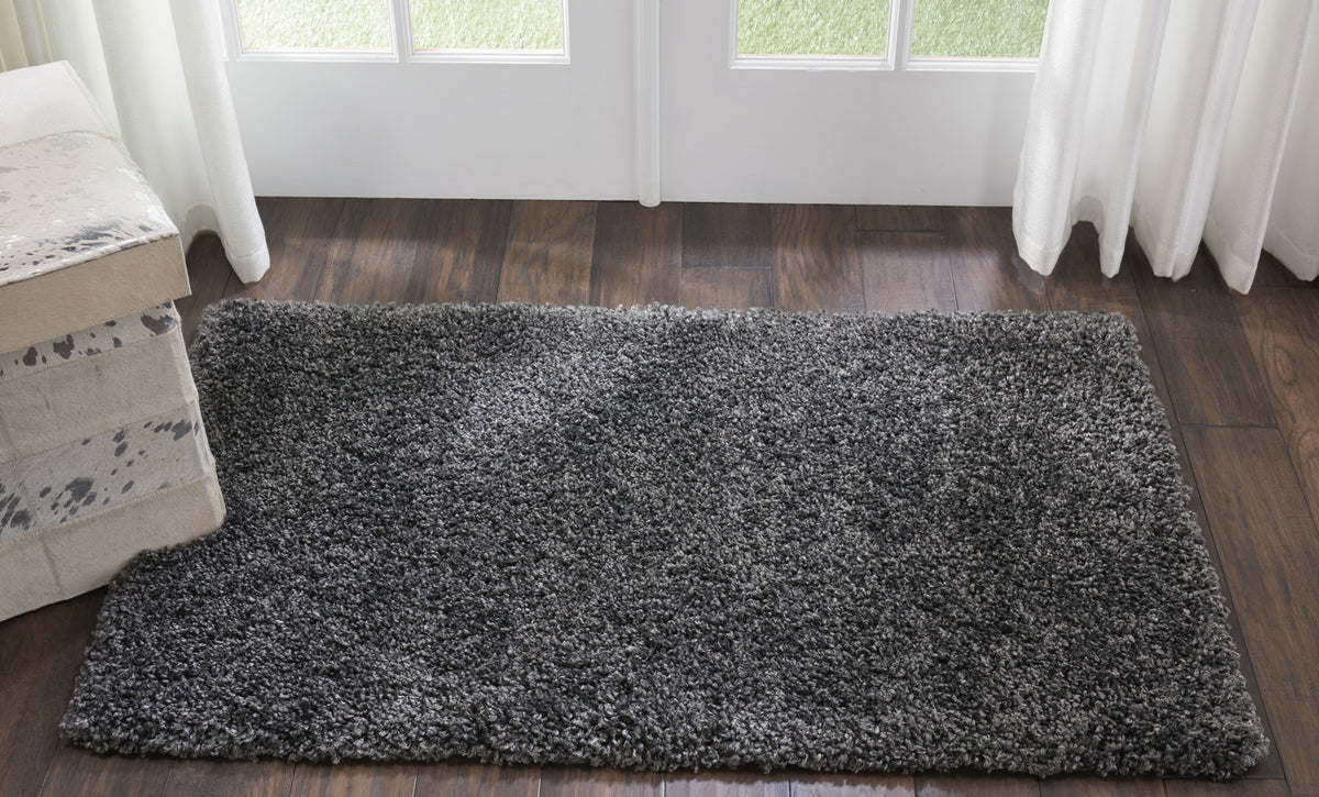Malibu Shag MSG01 Dark Grey Rug - room scene