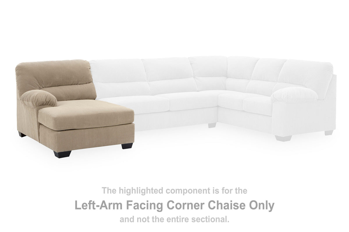 SimpleJoy LAF Corner Chaise Velvet Chenille