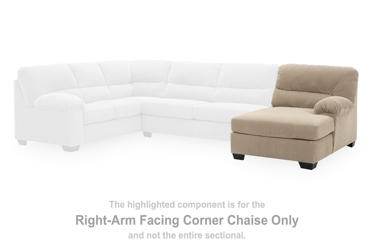 SimpleJoy RAF Corner Chaise Velvet Chenille