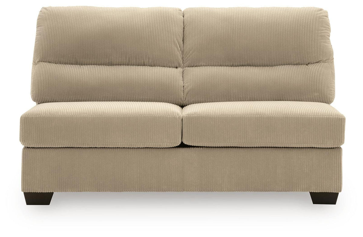 SimpleJoy Armless Loveseat Velvet Chenille