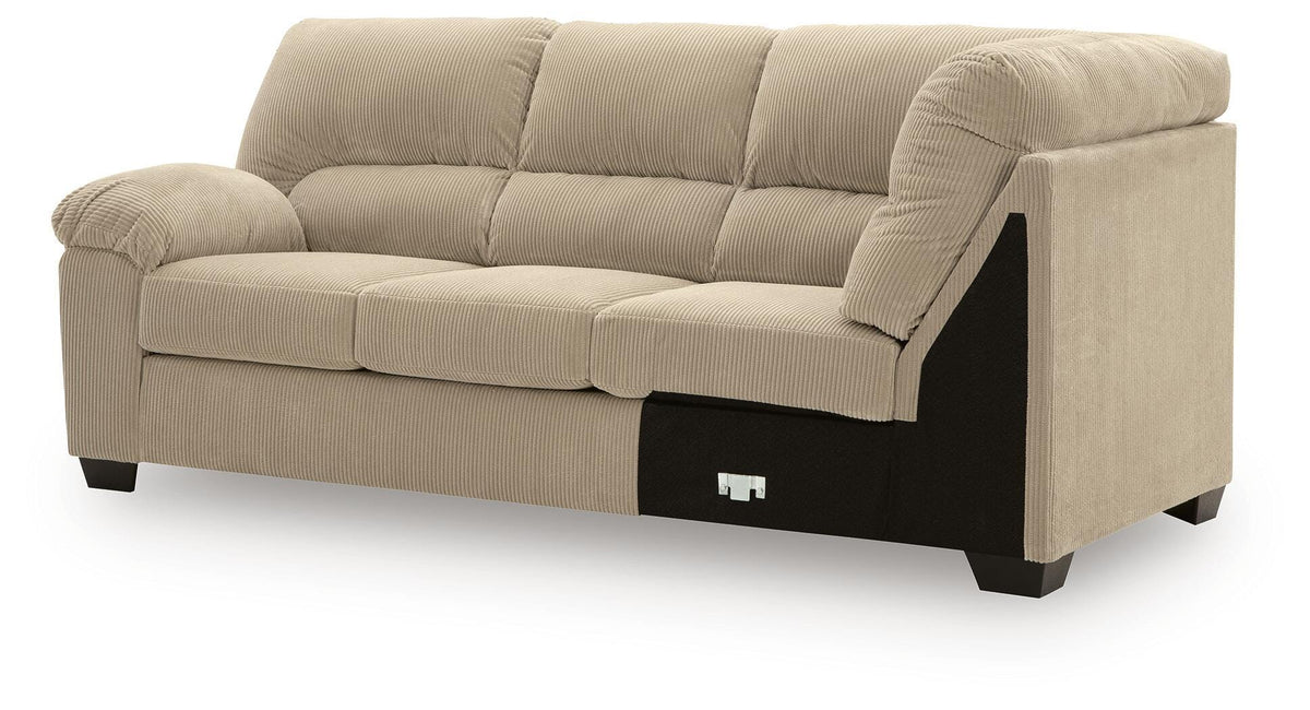 SimpleJoy LAF Sofa w/Corner Wedge Velvet Chenille
