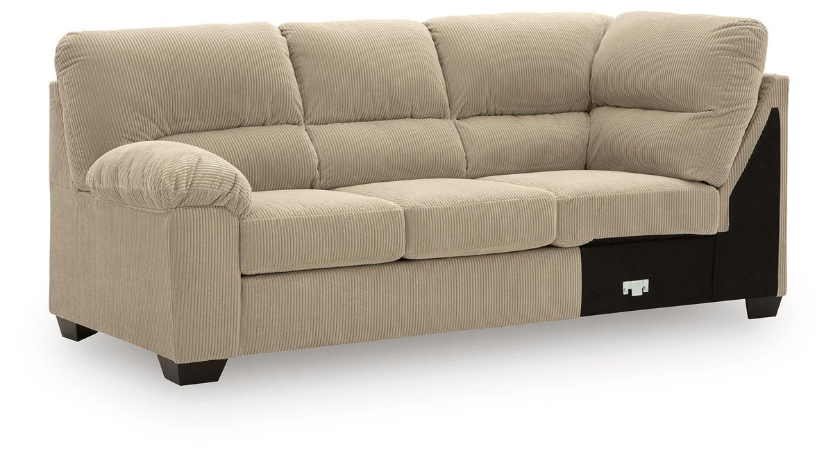 SimpleJoy LAF Sofa w/Corner Wedge Velvet Chenille