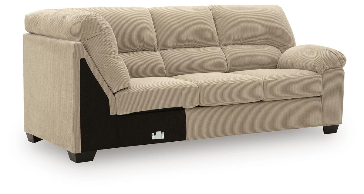 SimpleJoy RAF Sofa w/Corner Wedge Velvet Chenille