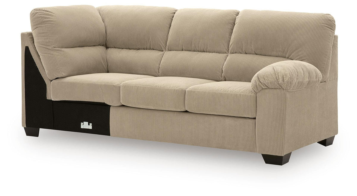 SimpleJoy RAF Sofa w/Corner Wedge Velvet Chenille
